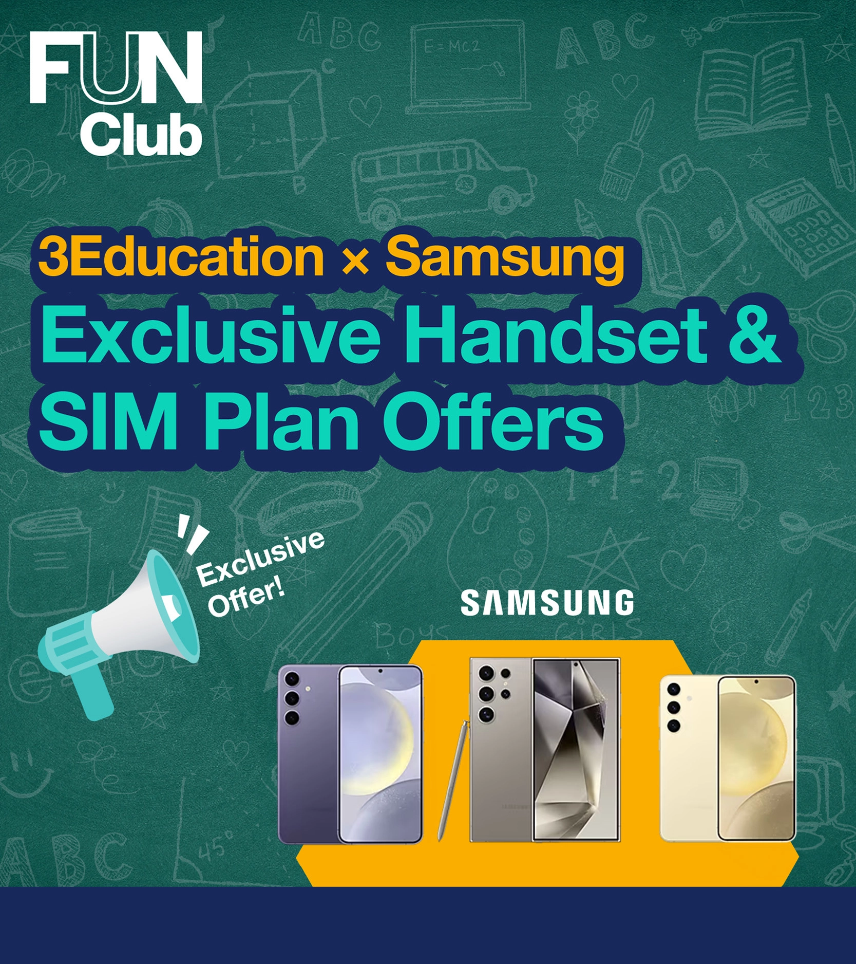 3Education × Samsung Exclusive Handset & SIM Plan Offers