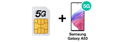 5G SIM + Samsung Galaxy A53