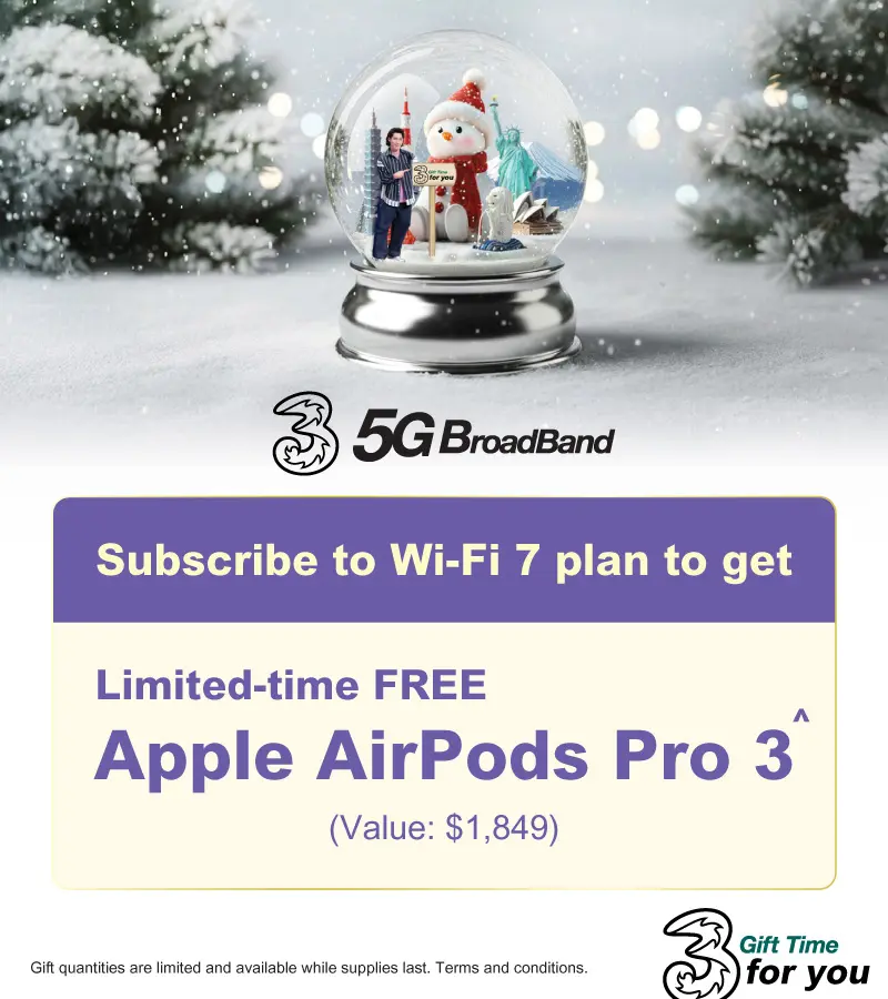 Limited-time FREE up to 4-month monthly fee or AirPods Pro 3, subscribe NOW and enjoy router rental fee waiver!