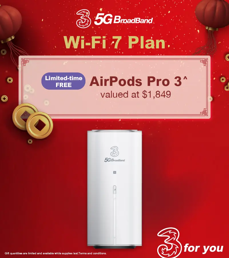 Limited-time FREE up to 4-month monthly fee or AirPods Pro 3, subscribe NOW and enjoy router rental fee waiver!