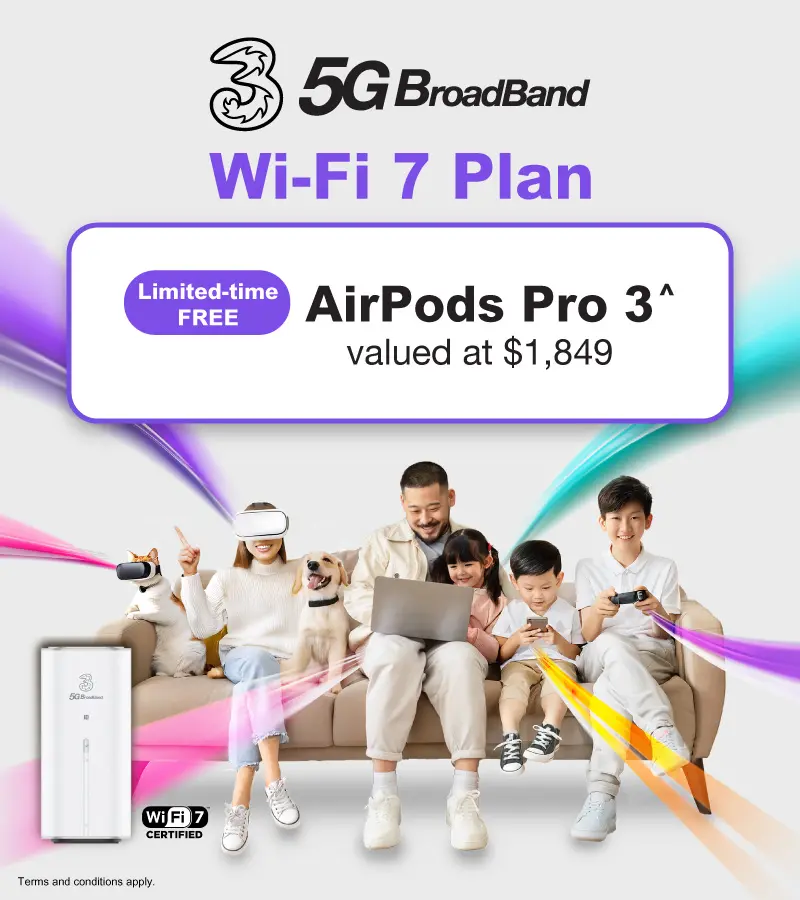 Limited-time FREE up to 4-month monthly fee or AirPods Pro 3, subscribe NOW and enjoy router rental fee waiver!