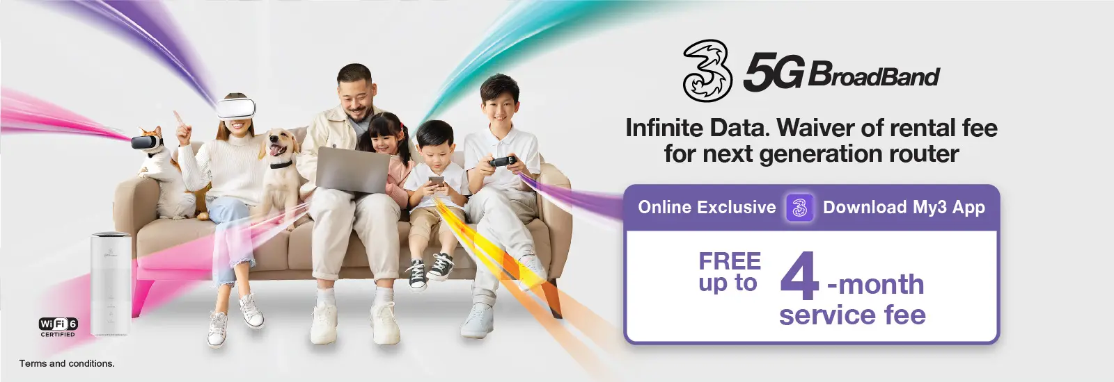 Limited-time FREE up to 4-month and router rental fee wavier!