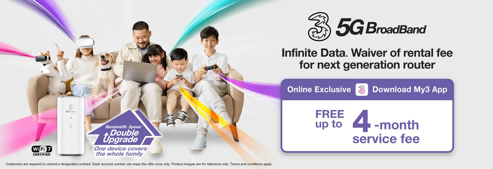 Limited-time FREE up to 4-month and router rental fee wavier!