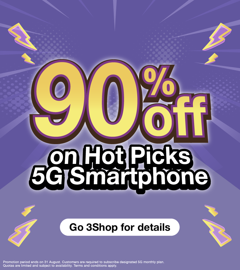 Enjoy 90% off on handset upon subscription of designated monthly plan