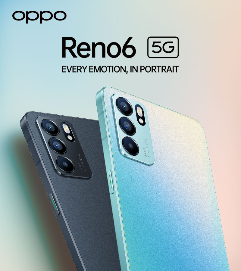 OPPO Reno6 5G - 上 5G SIM 月費計劃，5G 淨機每月$155起