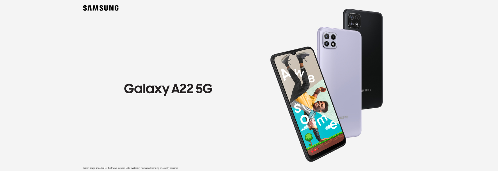 Samsung Galaxy A22 5G - 上 5G SIM 月費計劃，5G 淨機每月$78起