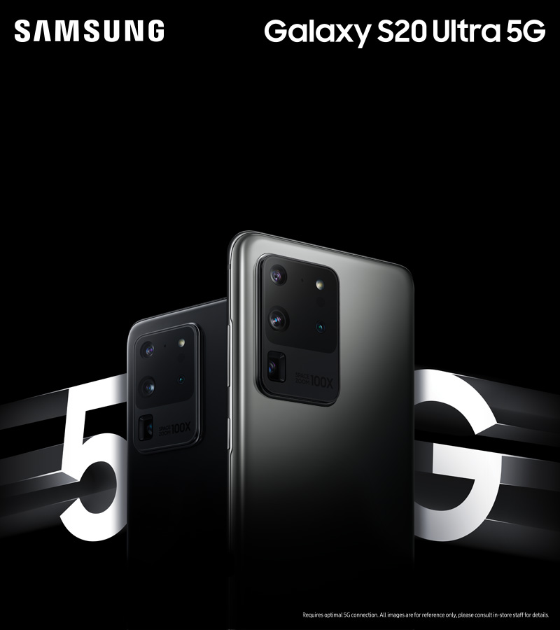 Samsung Galaxy S20 series - Upgrade your 5G smartphone specification upon 5G SIM subscription. Enjoy 5G Supreme network and take your experience to the next level with high connectivity speeds. Free Samsung Galaxy Buds+ (value $1,298) and enjoy free delivery!