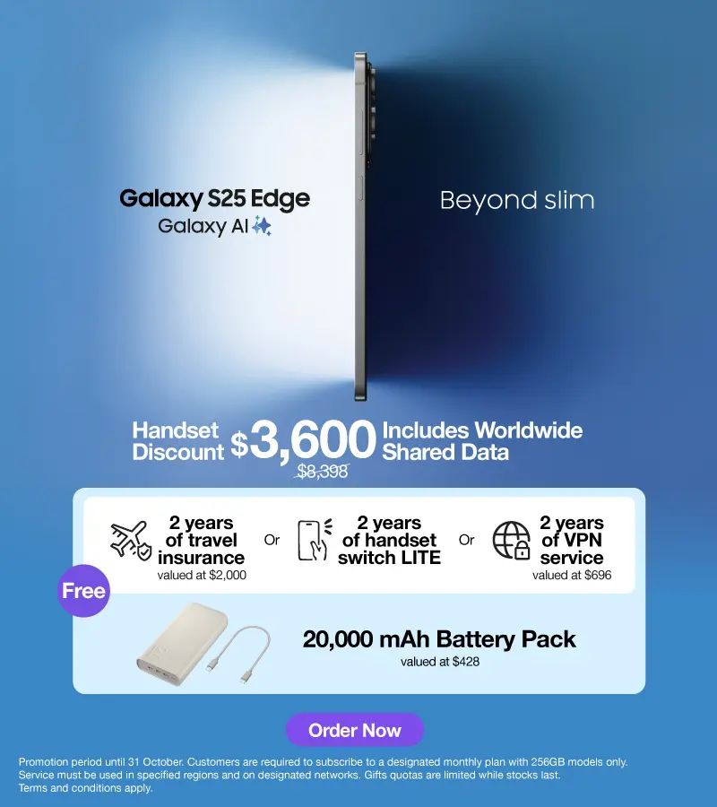 New WORLD PLAN monthly Plan - Subscription to enjoy HK and Global Shared Data, roaming voice minutes and handset discount $3,600