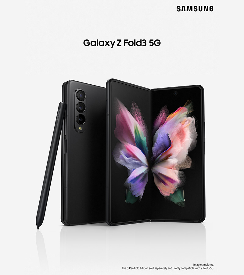 Samsung Galaxy Z 系列 55折出機，Galaxy Z Fold3 5G 送 (總值 $2,196) 禮遇，Galaxy Z Flip3 5G 送原廠矽膠薄型背蓋 (附指環帶) (價值 $398)