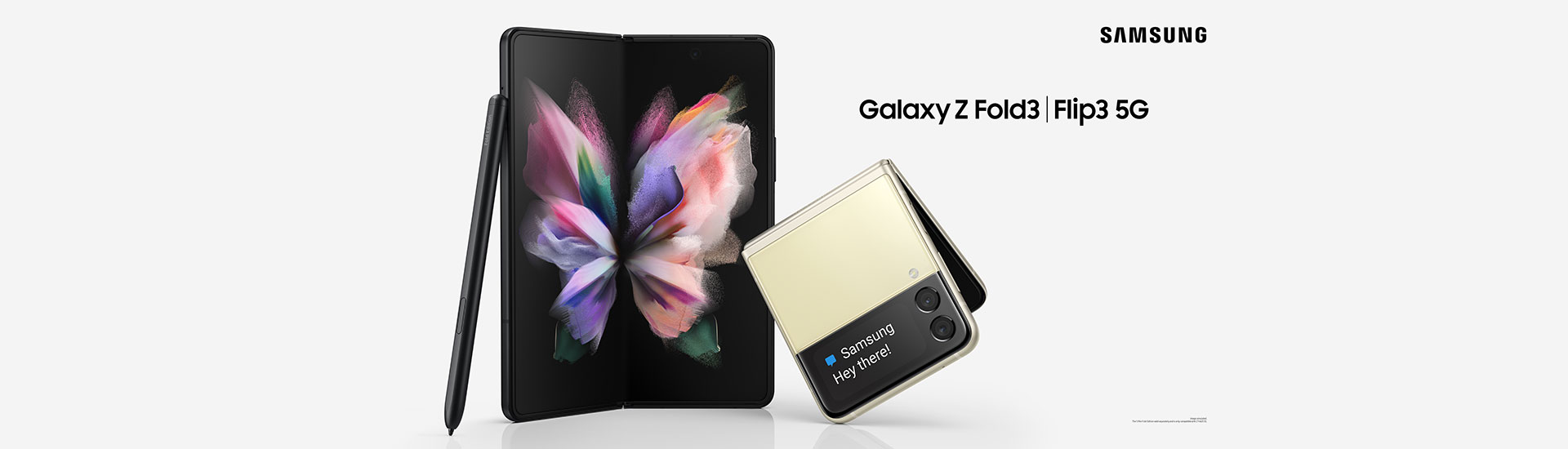 Galaxy Z Fold3 5G 送 (總值 $1,796) 禮遇，Galaxy Z Flip3 5G 送原廠矽膠薄型背蓋 (附指環帶) (價值 $398)，全新5G任用王組合，上台出機即減$7,500.