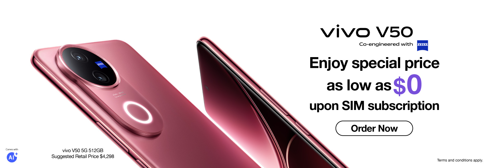 Enjoy as low as $0 handset price upon Tactical Handset Plan Subscription