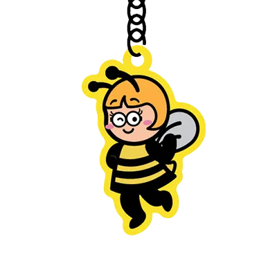HoneyBee Girl keychain