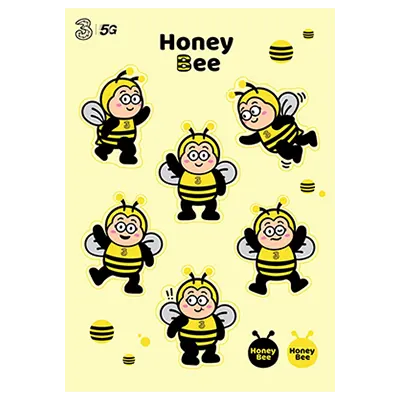 HoneyBee貼紙乙張
