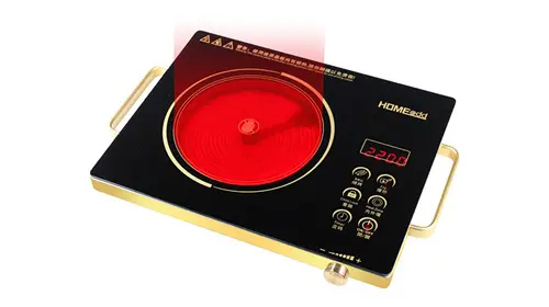 HOME@dd Smart Touch Control & Stainless Steel Electric Ceramic Cooker (Three Heat Zones & Knob Adjusting Version)