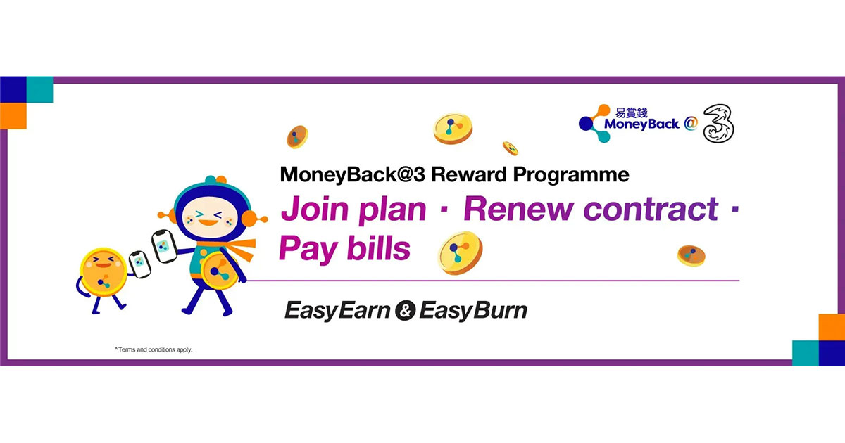 3 Hong Kong MoneyBack Reward Programme Redeem Rewards
