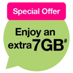 Special Offer - Enjoy an extra 7GB