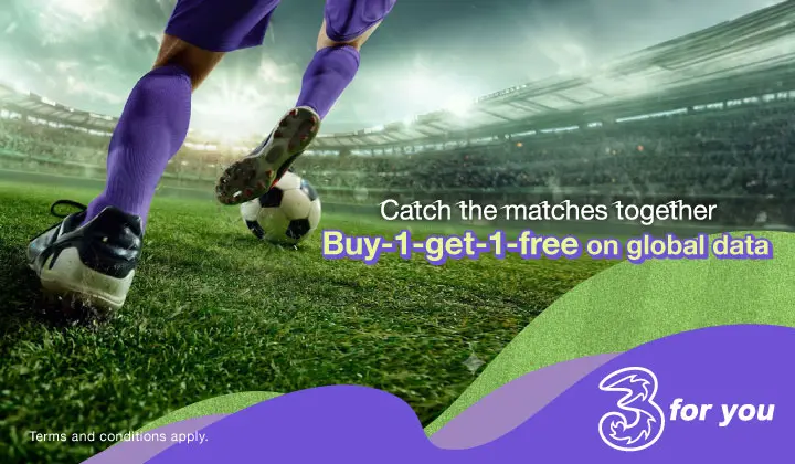 Catch the matches together. Buy-1-get-1-free on global data.